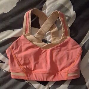 lululemon athletica Coral And Beige Sports Bra